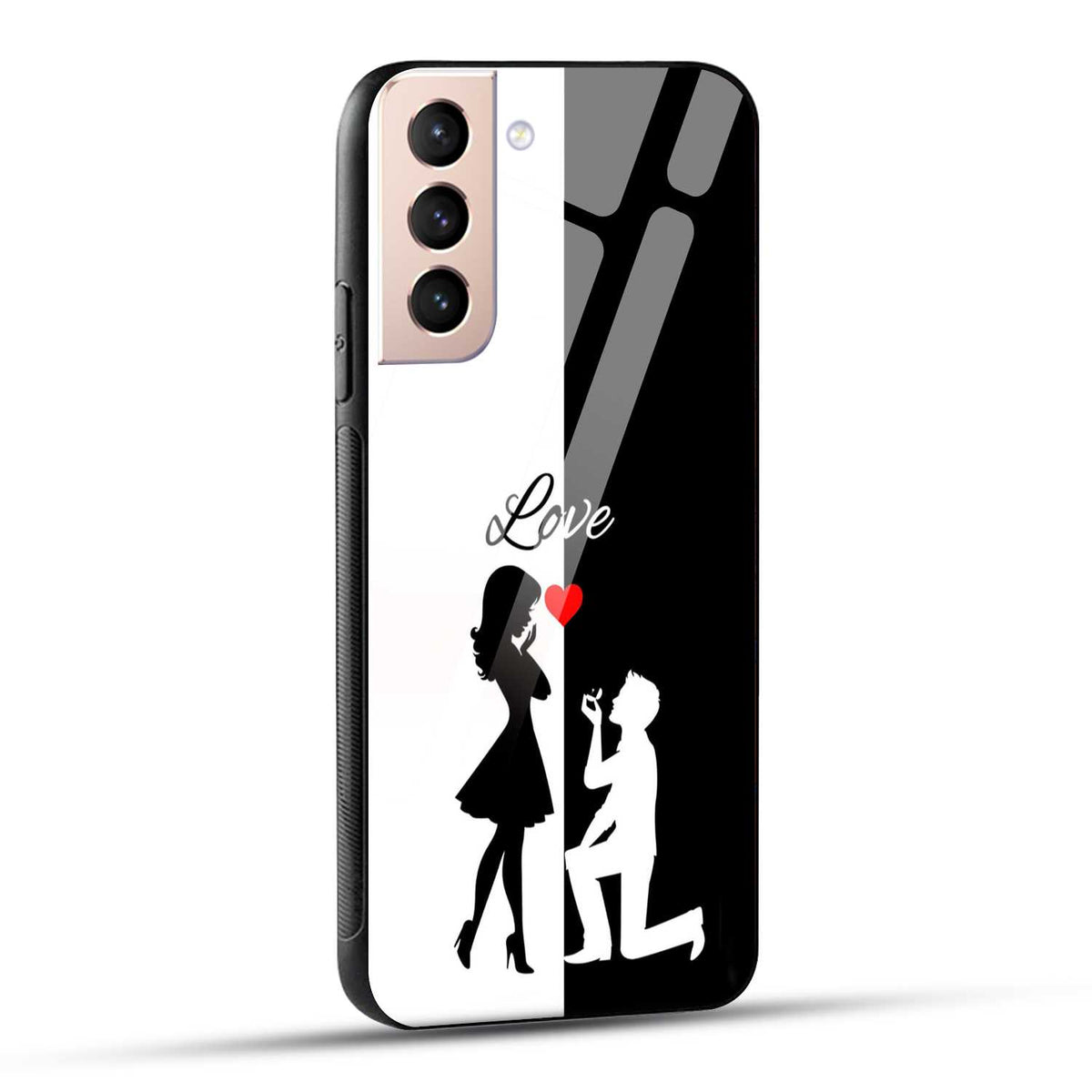 Samsung Galaxy S21 5G Back Cover Love Proposal Printed Glass Case