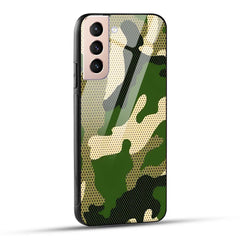Samsung Galaxy S21 5G Back Cover Camouflage Printed Glass Case