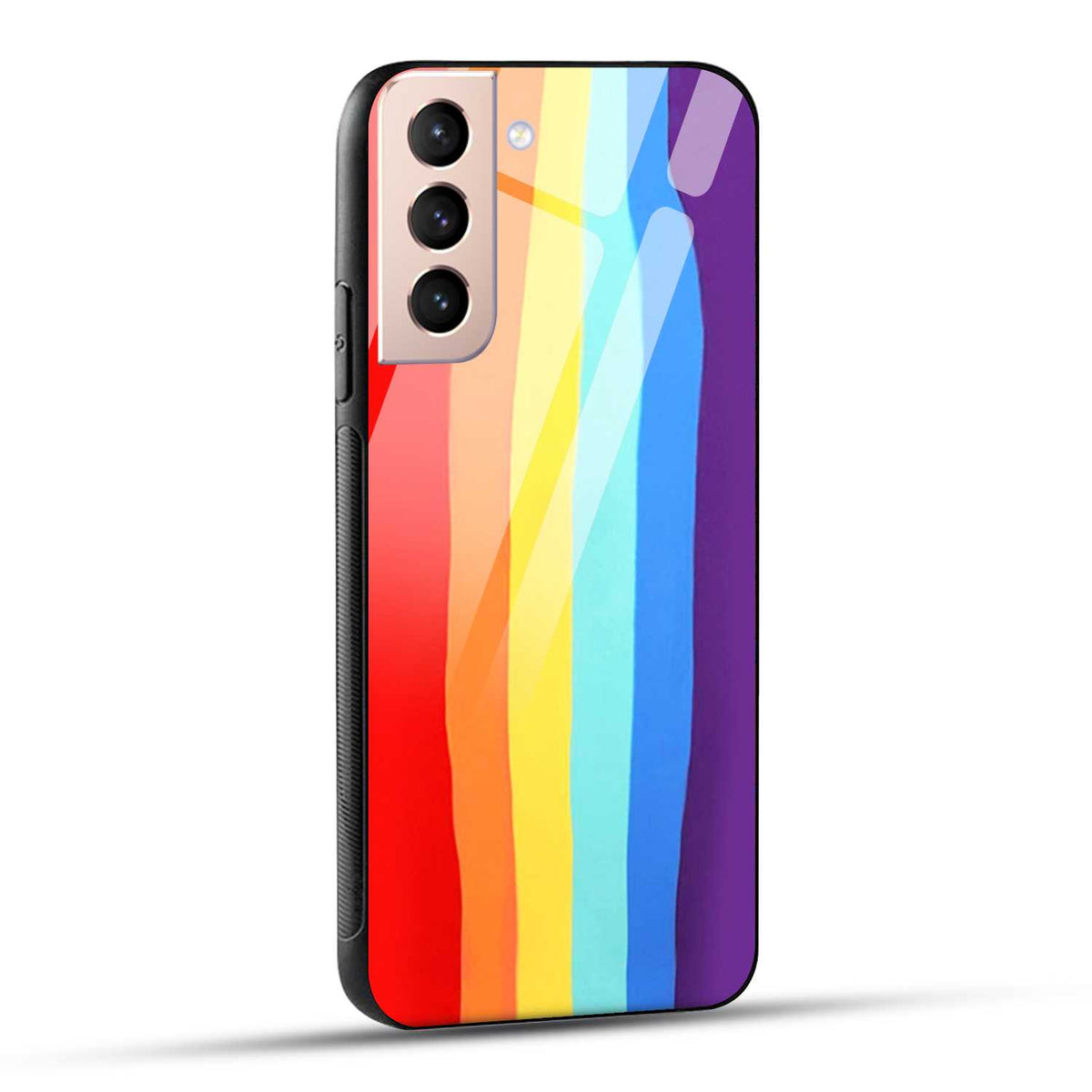Samsung Galaxy S21 5G Back Cover Rainbow Color Printed Glass Case