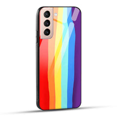 Samsung Galaxy S21 5G Back Cover Rainbow Color Printed Glass Case