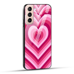 Samsung Galaxy S21 5G Back Cover Love Hearts Printed Glass Case