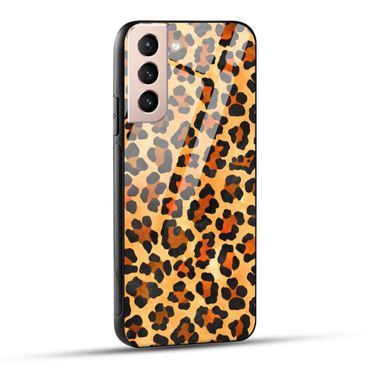 Samsung Galaxy S21 5G Back Cover Leopard Pattern Printed Glass Case
