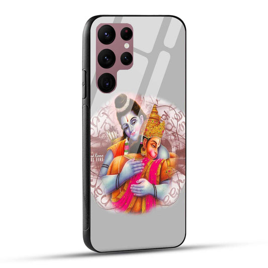 Samsung Galaxy S22 Ultra 5G Back Cover Hanuman and Ram Printed Glass Case