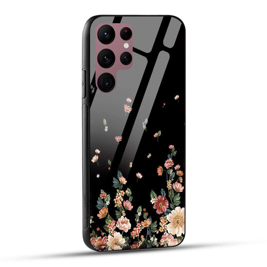 Samsung Galaxy S22 Ultra 5G Back Cover Flowers Girly Printed Glass Case