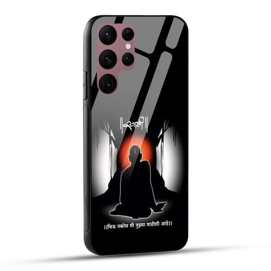 Samsung Galaxy S22 Ultra 5G Back Cover Shree Swami Samarth Printed Glass Case