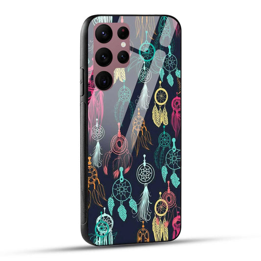 Samsung Galaxy S22 Ultra 5G Back Cover Dreamcatcher Printed Glass Case