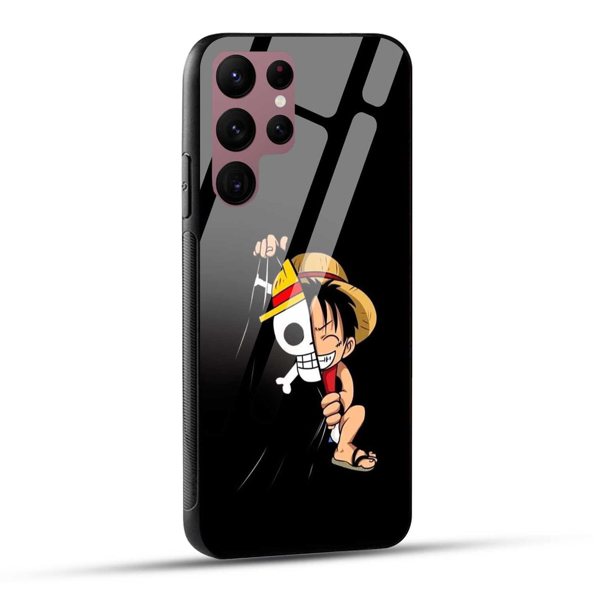 Samsung Galaxy S22 Ultra 5G Back Cover Luffy Printed Glass Case