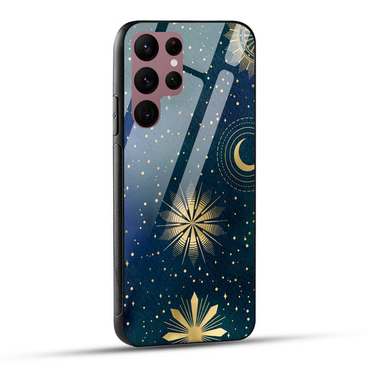 Samsung Galaxy S22 Ultra 5G Back Cover Art Of Moon Printed Glass Case