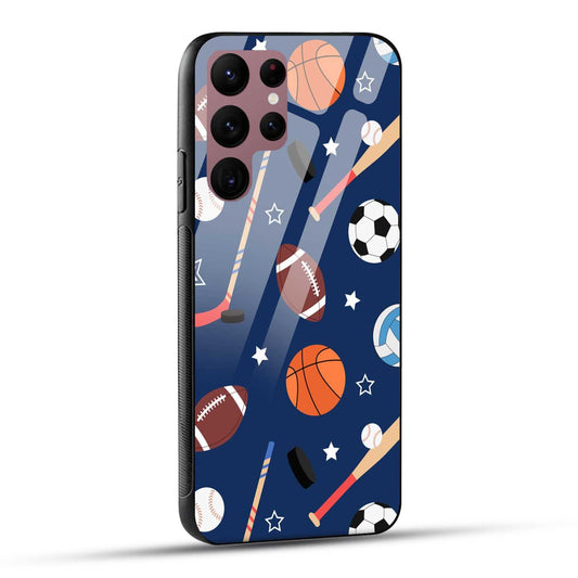 Samsung Galaxy S22 Ultra 5G Back Cover Every Sports Matter Printed Glass Case