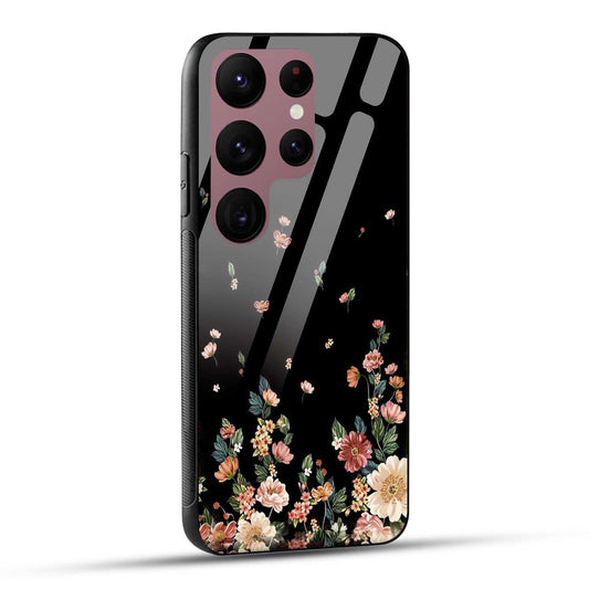 Samsung Galaxy S23 Ultra 5G Back Cover Flowers Girly Printed Glass Case