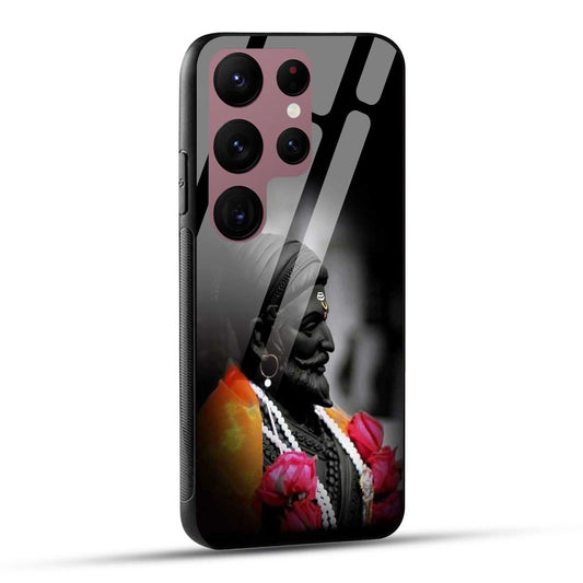 Samsung Galaxy S23 Ultra 5G Back Cover Chatrapati Shivaji Maharaj Raje Printed Glass Case