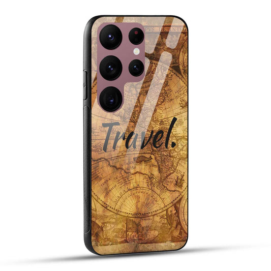 Samsung Galaxy S23 Ultra 5G Back Cover Travel Printed Glass Case