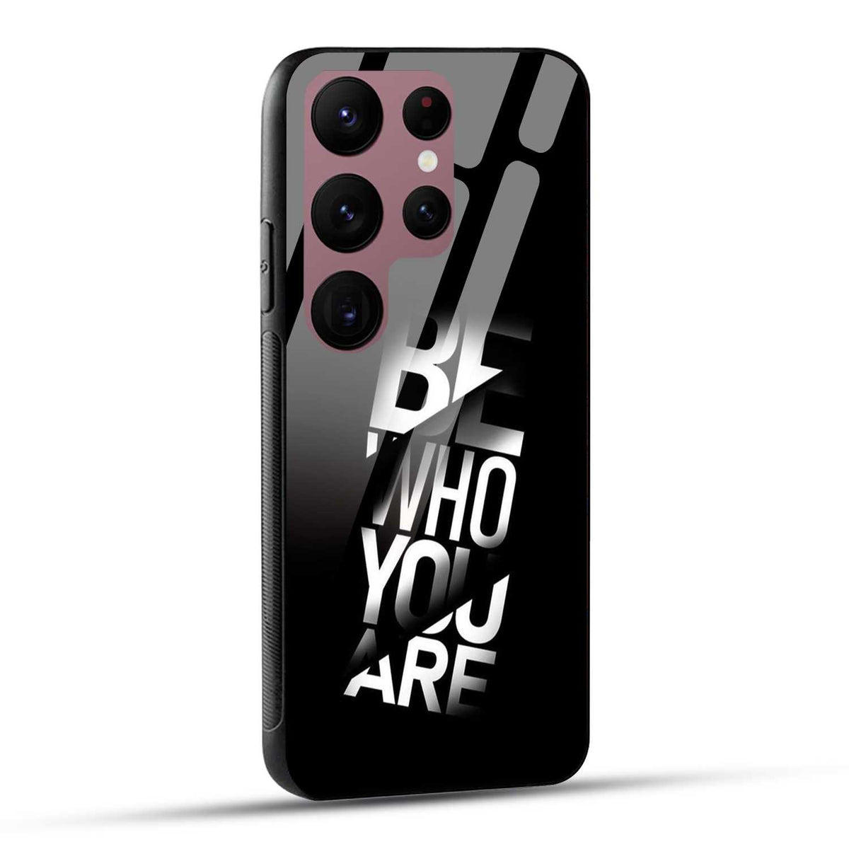 Samsung Galaxy S23 Ultra 5G Back Cover Be Who You Are Printed Glass Case
