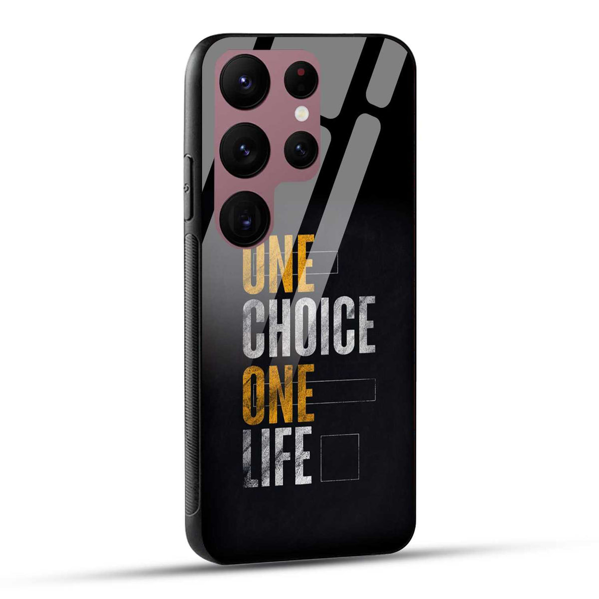 Samsung Galaxy S23 Ultra 5G Back Cover One Choice One Life Printed Glass Case