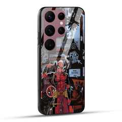 Samsung Galaxy S23 Ultra 5G Back Cover Superhero Collage Printed Glass Case