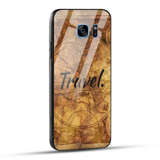 Samsung Galaxy S7 Edge Back Cover Travel Printed Glass Case