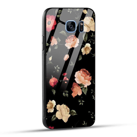 Samsung Galaxy S7 Edge Back Cover Flowers Froral Printed Glass Case