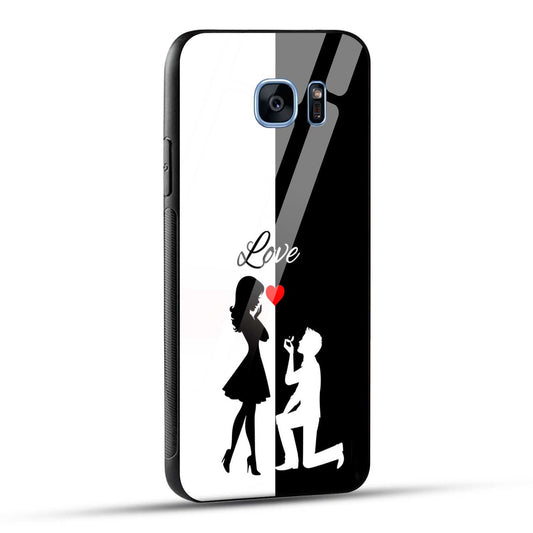 Samsung Galaxy S7 Edge Back Cover Love Proposal Printed Glass Case