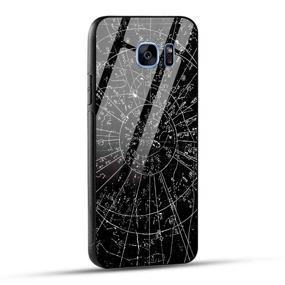 Samsung Galaxy S7 Edge Back Cover Geometric Glass Case