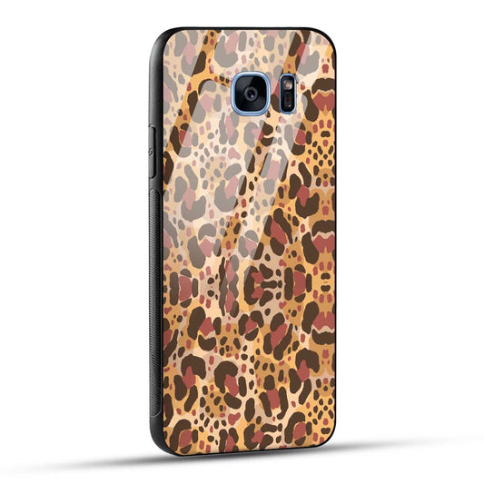 Samsung Galaxy S7 Edge Back Cover Unique Brown Texture Printed Glass Case