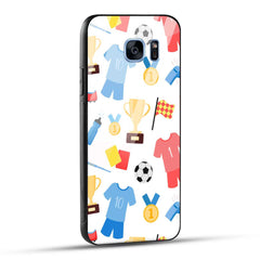 Samsung Galaxy S7 Edge Back Cover Love For Football Printed Glass Case