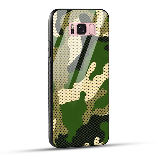 Samsung Galaxy S8 Plus Back Cover Camouflage Printed Glass Case
