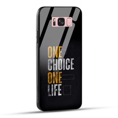 Samsung Galaxy S8 Plus Back Cover One Choice One Life Printed Glass Case