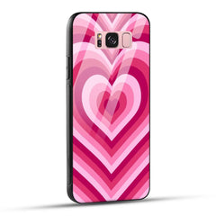 Samsung Galaxy S8 Plus Back Cover Love Hearts Printed Glass Case