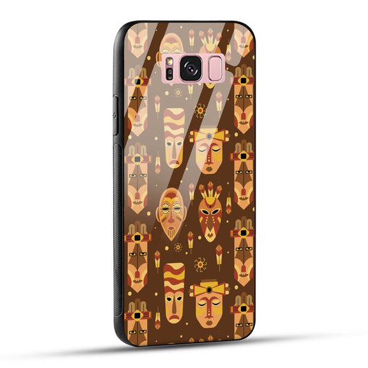 Samsung Galaxy S8 Plus Back Cover Tribal African Mask Printed Glass Case