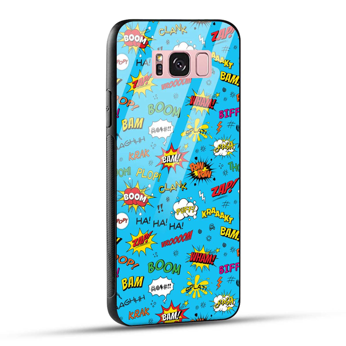 Samsung Galaxy S8 Plus Back Cover Doodle Of Texts Printed Glass Case
