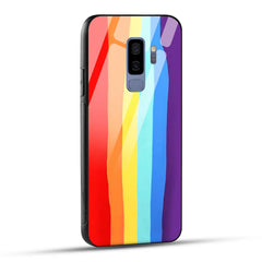 Samsung Galaxy S9 Plus Back Cover Rainbow Color Printed Glass Case