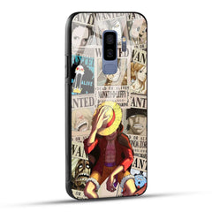 Samsung Galaxy S9 Plus Back Cover Anime One Piece Wanted Luffy  Printed Glass Case