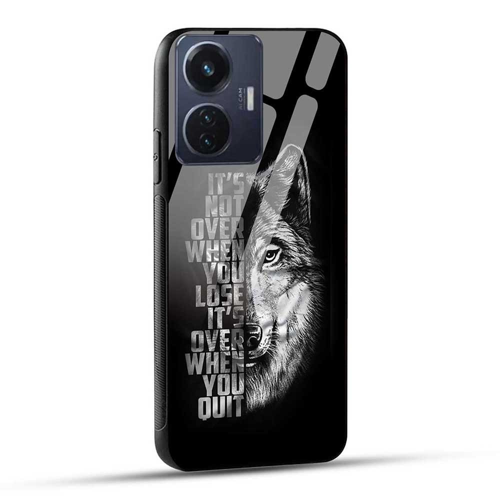 VIVO T1 44W / iQOO Z6 44W Back Cover Positive Quote Glass Case