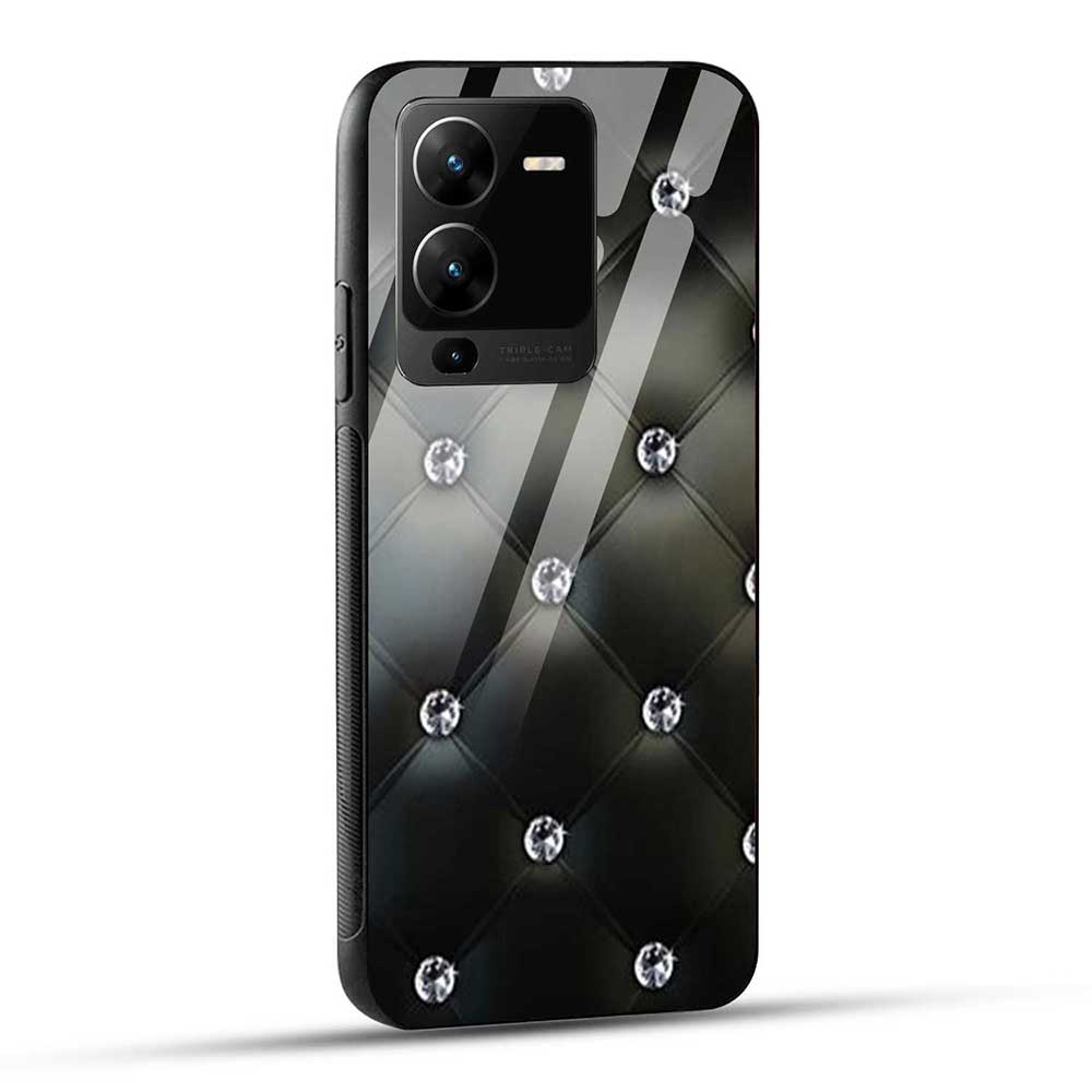 VIVO V25 PRO 5G Back Cover Diamond Black Glass Case