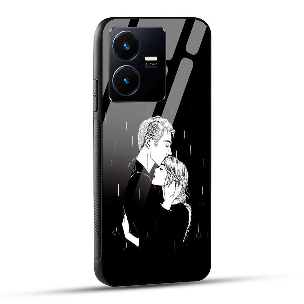 VIVO Y22 Back Cover Lovely Couple Glass Case