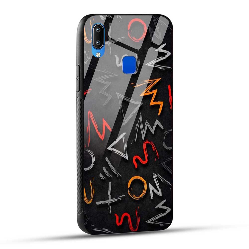 Vivo Y91 / Vivo Y93 / Vivo Y95 Back Cover Geometric Designer Glass Case