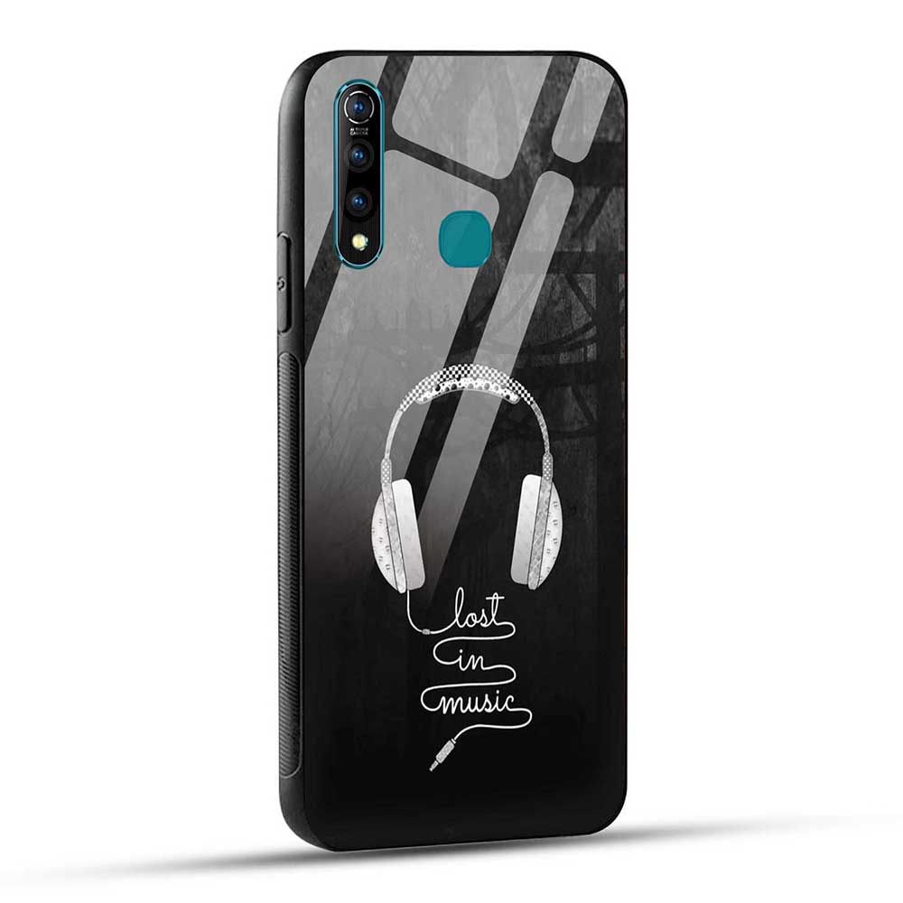 Vivo Z1 Pro Back Cover Lost in Music Quotes Glass Case