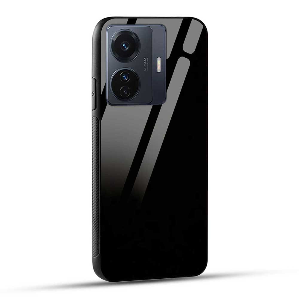 Vivo T1 Pro 5G / iQOO Z6 Pro 5G Back Cover Solid Black Glass Case