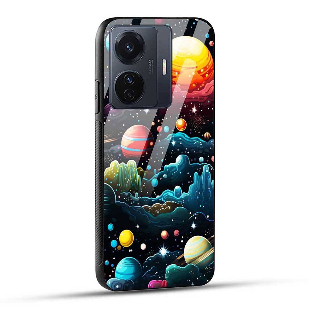 Vivo T1 Pro 5G / iQOO Z6 Pro 5G Back Cover Night Sky Beauty Glass Case