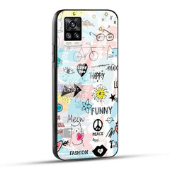 Vivo V20 Back Cover Fancy Glass Case