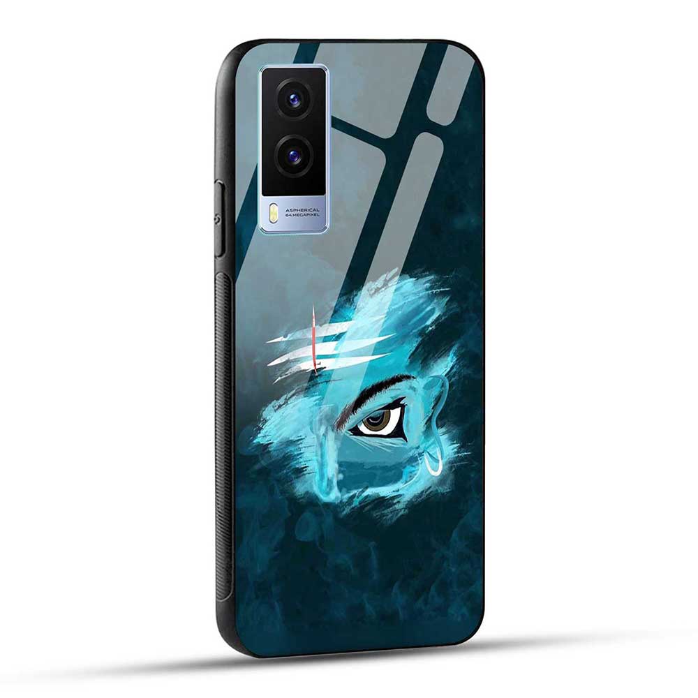 Vivo V21e 5G Back Cover Mahadev Eyes Devotional Glass Case