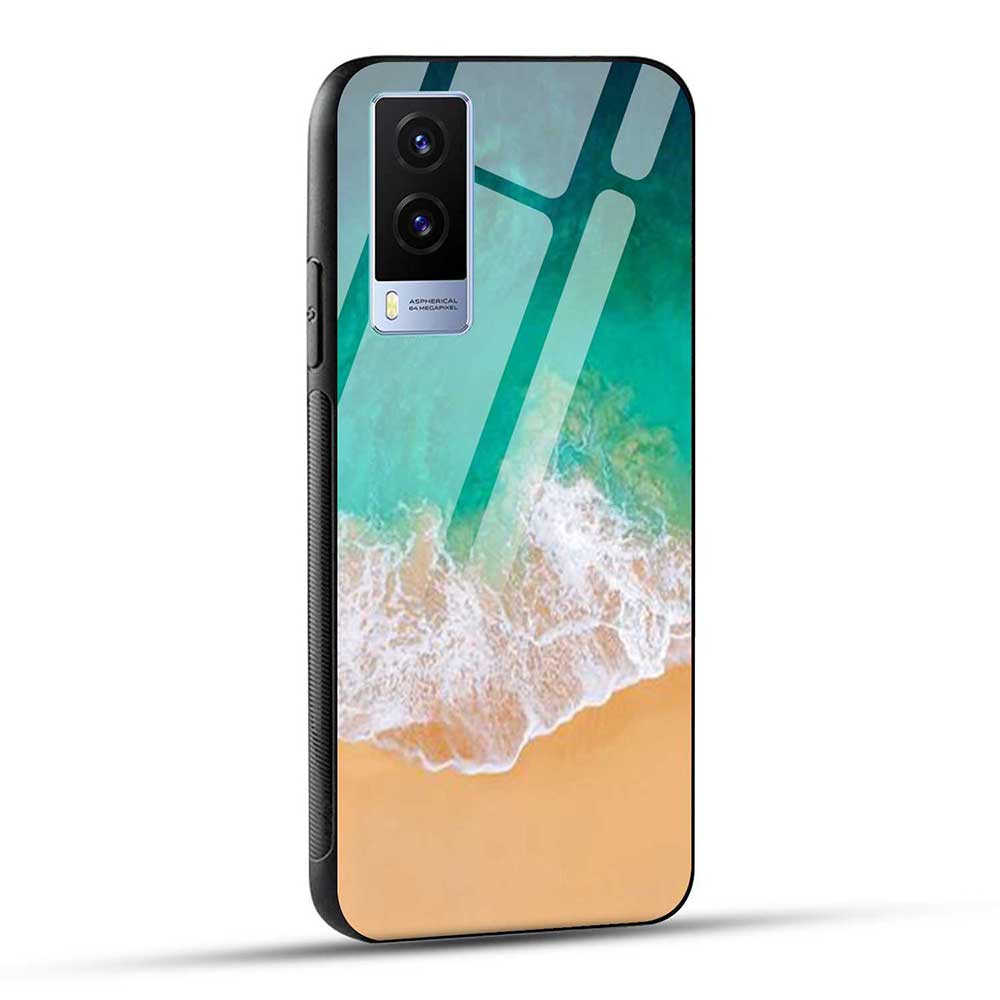 Vivo V21e 5G Back Cover  Ocean Beach Glass Case