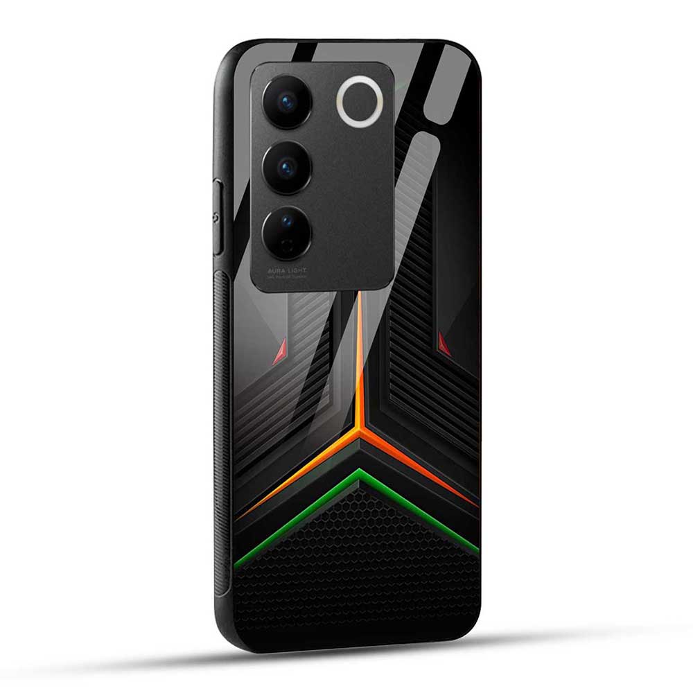 VIVO V27 5G / VIVO V27 Pro 5G Back Cover Robotic Texture Glass Case