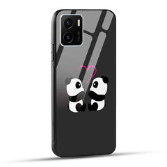 VIVO Y15s / VIVO Y15c / VIVO Y01 Back Cover Cute Cartoon Couple Love Glass Case