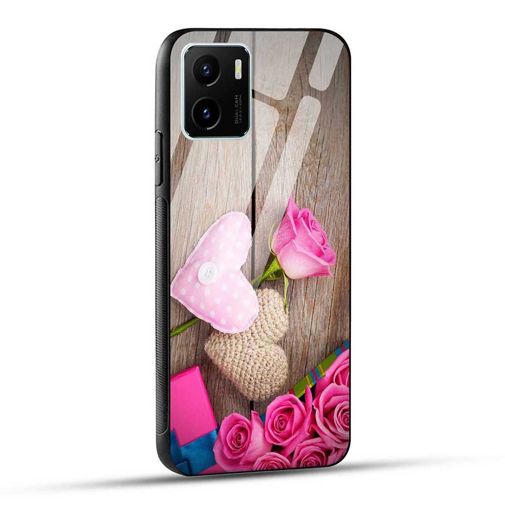VIVO Y15s / VIVO Y15c / VIVO Y01 Back Cover Pink Roses Glass Case
