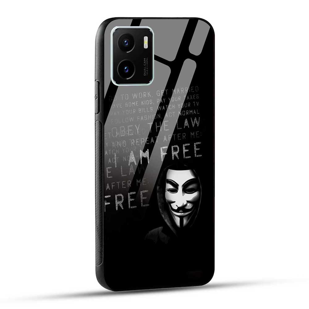 VIVO Y15s / VIVO Y15c / VIVO Y01 Back Cover I Am Free Glass Case