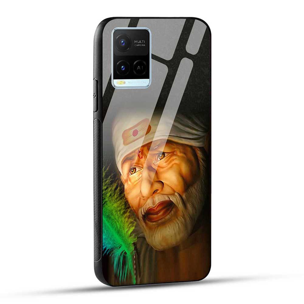 Vivo Y21 2021 / Vivo Y33s / Vivo Y21T / Vivo Y33T / Vivo T1x / VIVO Y21A / VIVO Y21G Back Cover Sai Baba Shirdiwale Glass Case