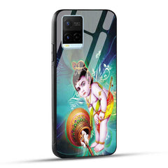 Vivo Y21 2021 / Vivo Y33s / Vivo Y21T / Vivo Y33T / Vivo T1x / VIVO Y21A / VIVO Y21G Back Cover Baal Shrikrishna Glass Case