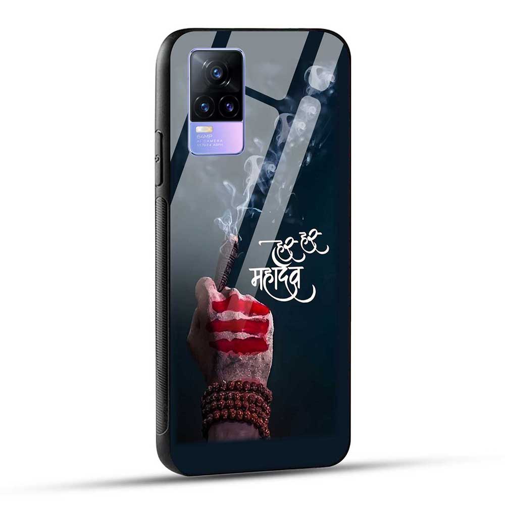 Vivo Y73 Back Cover Har Har Mahadev Glass Case