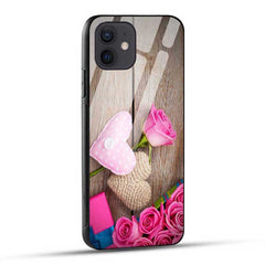 Pink Roses Glass Case
